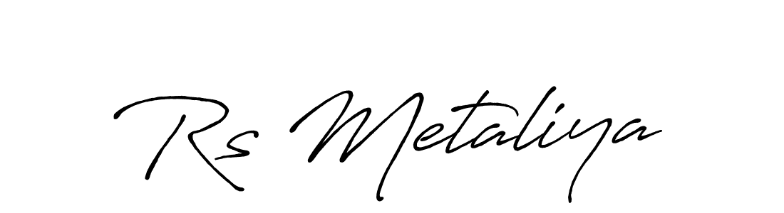 How to make Rs Metaliya signature? Antro_Vectra_Bolder is a professional autograph style. Create handwritten signature for Rs Metaliya name. Rs Metaliya signature style 7 images and pictures png