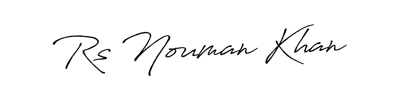 Antro_Vectra_Bolder is a professional signature style that is perfect for those who want to add a touch of class to their signature. It is also a great choice for those who want to make their signature more unique. Get Rs Nouman Khan name to fancy signature for free. Rs Nouman Khan signature style 7 images and pictures png