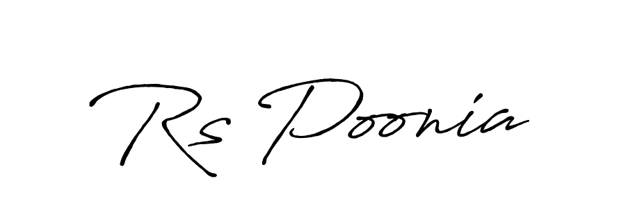 Create a beautiful signature design for name Rs Poonia. With this signature (Antro_Vectra_Bolder) fonts, you can make a handwritten signature for free. Rs Poonia signature style 7 images and pictures png