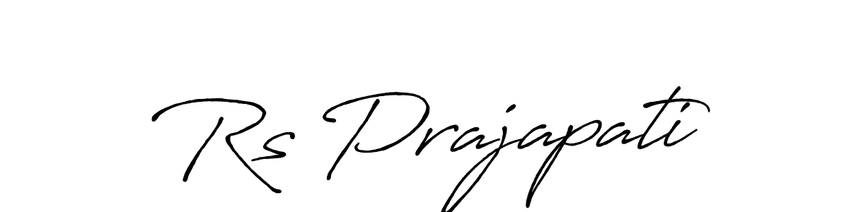 How to make Rs Prajapati name signature. Use Antro_Vectra_Bolder style for creating short signs online. This is the latest handwritten sign. Rs Prajapati signature style 7 images and pictures png