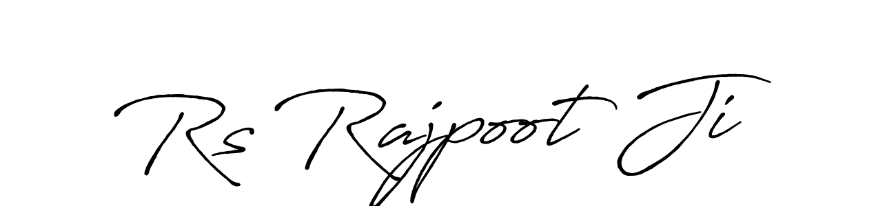 Use a signature maker to create a handwritten signature online. With this signature software, you can design (Antro_Vectra_Bolder) your own signature for name Rs Rajpoot Ji. Rs Rajpoot Ji signature style 7 images and pictures png