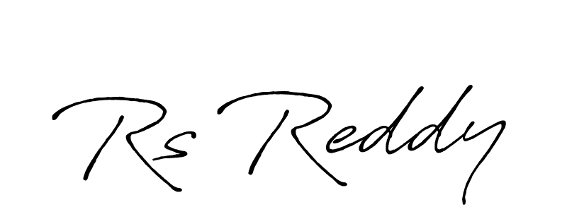 Use a signature maker to create a handwritten signature online. With this signature software, you can design (Antro_Vectra_Bolder) your own signature for name Rs Reddy. Rs Reddy signature style 7 images and pictures png
