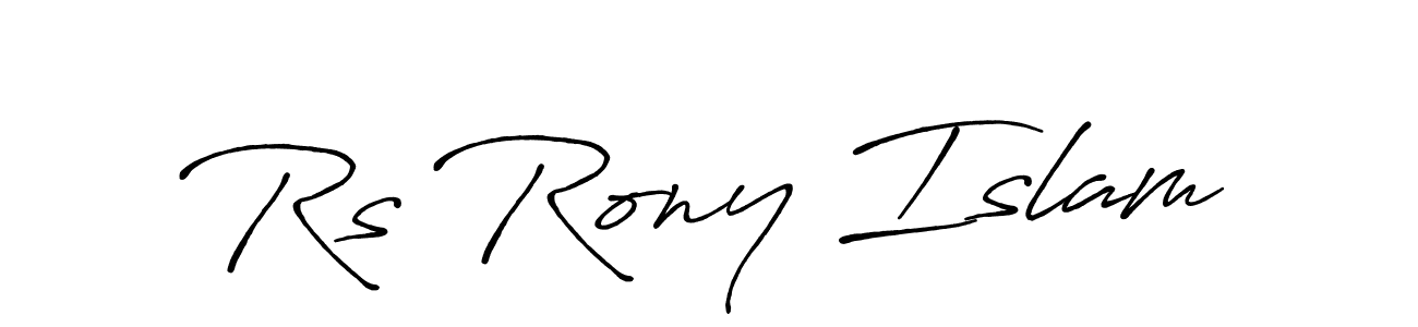 You should practise on your own different ways (Antro_Vectra_Bolder) to write your name (Rs Rony Islam) in signature. don't let someone else do it for you. Rs Rony Islam signature style 7 images and pictures png