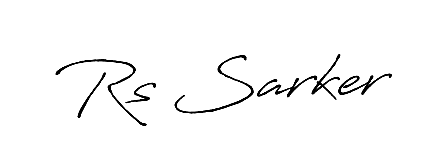 Make a beautiful signature design for name Rs Sarker. With this signature (Antro_Vectra_Bolder) style, you can create a handwritten signature for free. Rs Sarker signature style 7 images and pictures png