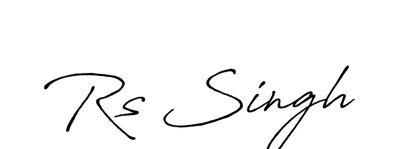 How to make Rs Singh signature? Antro_Vectra_Bolder is a professional autograph style. Create handwritten signature for Rs Singh name. Rs Singh signature style 7 images and pictures png