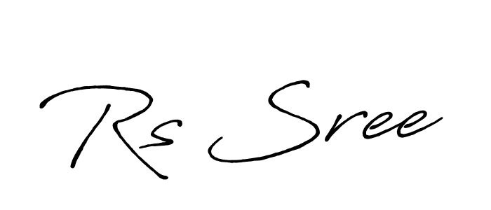 How to make Rs Sree signature? Antro_Vectra_Bolder is a professional autograph style. Create handwritten signature for Rs Sree name. Rs Sree signature style 7 images and pictures png