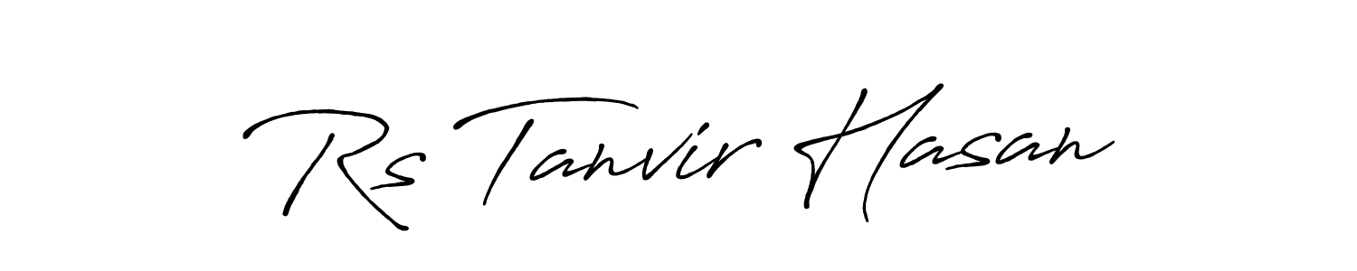 Create a beautiful signature design for name Rs Tanvir Hasan. With this signature (Antro_Vectra_Bolder) fonts, you can make a handwritten signature for free. Rs Tanvir Hasan signature style 7 images and pictures png