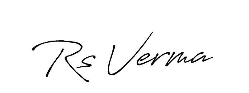 Design your own signature with our free online signature maker. With this signature software, you can create a handwritten (Antro_Vectra_Bolder) signature for name Rs Verma. Rs Verma signature style 7 images and pictures png