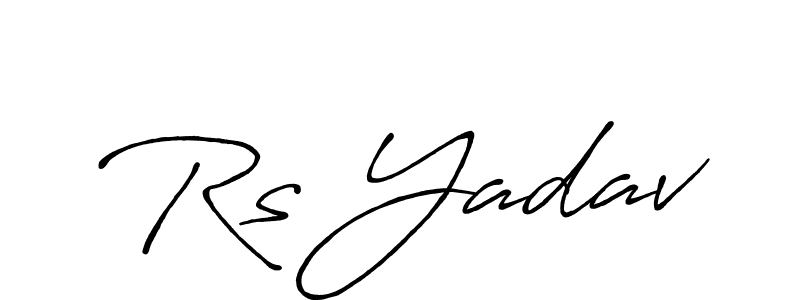 if you are searching for the best signature style for your name Rs Yadav. so please give up your signature search. here we have designed multiple signature styles  using Antro_Vectra_Bolder. Rs Yadav signature style 7 images and pictures png