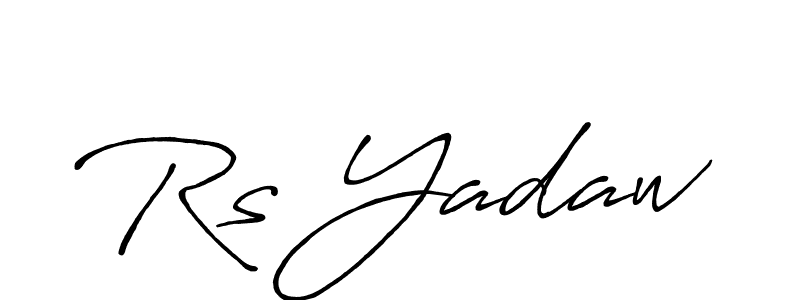 How to make Rs Yadaw name signature. Use Antro_Vectra_Bolder style for creating short signs online. This is the latest handwritten sign. Rs Yadaw signature style 7 images and pictures png