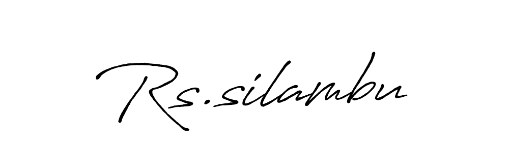 Make a beautiful signature design for name Rs.silambu. Use this online signature maker to create a handwritten signature for free. Rs.silambu signature style 7 images and pictures png