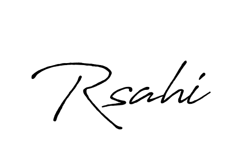 Make a beautiful signature design for name Rsahi. With this signature (Antro_Vectra_Bolder) style, you can create a handwritten signature for free. Rsahi signature style 7 images and pictures png