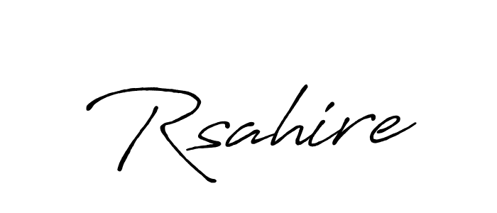Make a beautiful signature design for name Rsahire. Use this online signature maker to create a handwritten signature for free. Rsahire signature style 7 images and pictures png