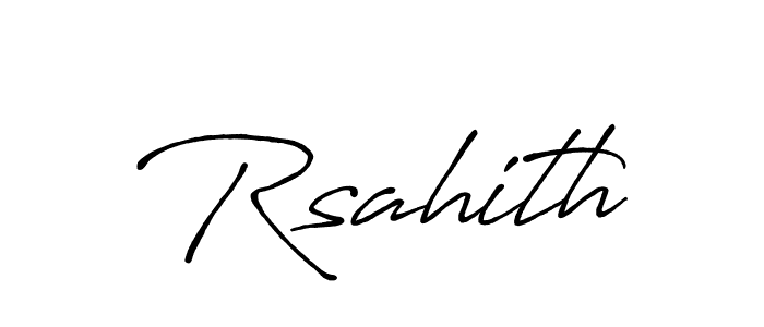 Create a beautiful signature design for name Rsahith. With this signature (Antro_Vectra_Bolder) fonts, you can make a handwritten signature for free. Rsahith signature style 7 images and pictures png