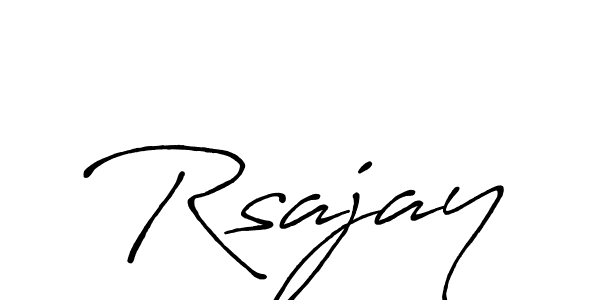 Design your own signature with our free online signature maker. With this signature software, you can create a handwritten (Antro_Vectra_Bolder) signature for name Rsajay. Rsajay signature style 7 images and pictures png