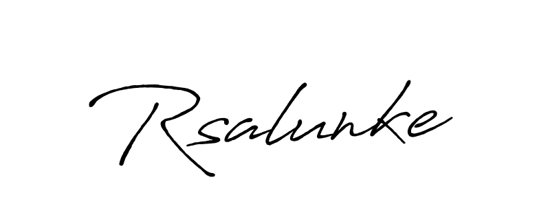 Rsalunke stylish signature style. Best Handwritten Sign (Antro_Vectra_Bolder) for my name. Handwritten Signature Collection Ideas for my name Rsalunke. Rsalunke signature style 7 images and pictures png