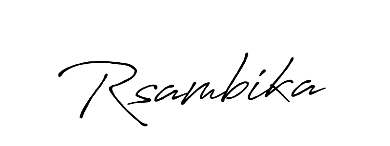 Rsambika stylish signature style. Best Handwritten Sign (Antro_Vectra_Bolder) for my name. Handwritten Signature Collection Ideas for my name Rsambika. Rsambika signature style 7 images and pictures png