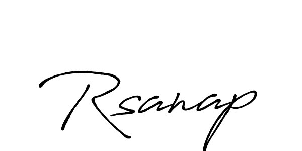 How to make Rsanap signature? Antro_Vectra_Bolder is a professional autograph style. Create handwritten signature for Rsanap name. Rsanap signature style 7 images and pictures png