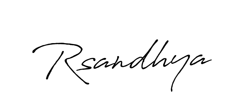 Design your own signature with our free online signature maker. With this signature software, you can create a handwritten (Antro_Vectra_Bolder) signature for name Rsandhya. Rsandhya signature style 7 images and pictures png