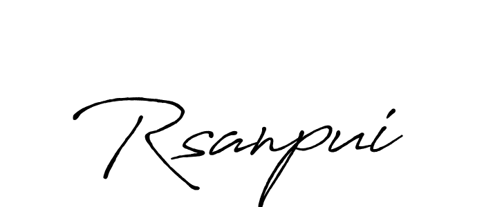 Create a beautiful signature design for name Rsanpui. With this signature (Antro_Vectra_Bolder) fonts, you can make a handwritten signature for free. Rsanpui signature style 7 images and pictures png