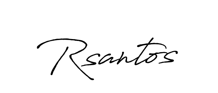 It looks lik you need a new signature style for name Rsantos. Design unique handwritten (Antro_Vectra_Bolder) signature with our free signature maker in just a few clicks. Rsantos signature style 7 images and pictures png