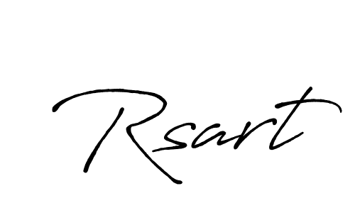 Use a signature maker to create a handwritten signature online. With this signature software, you can design (Antro_Vectra_Bolder) your own signature for name Rsart. Rsart signature style 7 images and pictures png