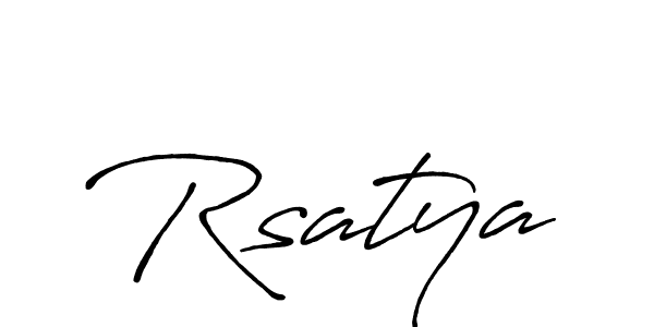 if you are searching for the best signature style for your name Rsatya. so please give up your signature search. here we have designed multiple signature styles  using Antro_Vectra_Bolder. Rsatya signature style 7 images and pictures png