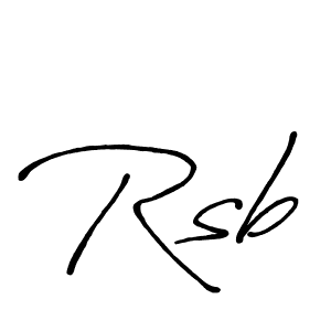 Rsb stylish signature style. Best Handwritten Sign (Antro_Vectra_Bolder) for my name. Handwritten Signature Collection Ideas for my name Rsb. Rsb signature style 7 images and pictures png