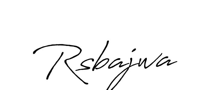 Make a beautiful signature design for name Rsbajwa. With this signature (Antro_Vectra_Bolder) style, you can create a handwritten signature for free. Rsbajwa signature style 7 images and pictures png