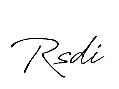 Use a signature maker to create a handwritten signature online. With this signature software, you can design (Antro_Vectra_Bolder) your own signature for name Rsdi. Rsdi signature style 7 images and pictures png