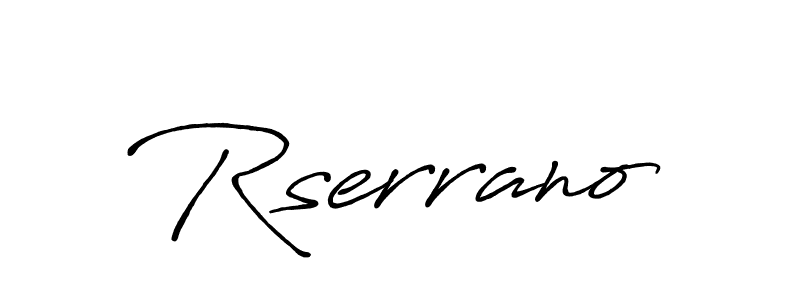 Rserrano stylish signature style. Best Handwritten Sign (Antro_Vectra_Bolder) for my name. Handwritten Signature Collection Ideas for my name Rserrano. Rserrano signature style 7 images and pictures png