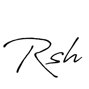 Use a signature maker to create a handwritten signature online. With this signature software, you can design (Antro_Vectra_Bolder) your own signature for name Rsh. Rsh signature style 7 images and pictures png