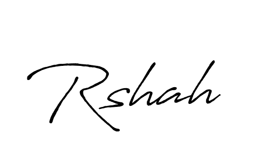 Rshah stylish signature style. Best Handwritten Sign (Antro_Vectra_Bolder) for my name. Handwritten Signature Collection Ideas for my name Rshah. Rshah signature style 7 images and pictures png