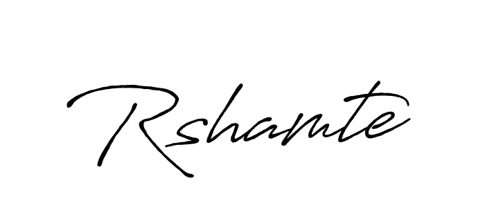 if you are searching for the best signature style for your name Rshamte. so please give up your signature search. here we have designed multiple signature styles  using Antro_Vectra_Bolder. Rshamte signature style 7 images and pictures png