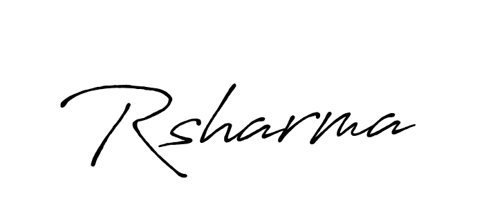 Once you've used our free online signature maker to create your best signature Antro_Vectra_Bolder style, it's time to enjoy all of the benefits that Rsharma name signing documents. Rsharma signature style 7 images and pictures png