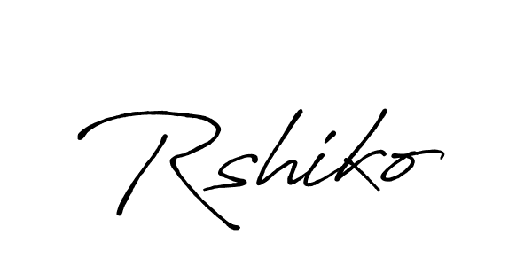 Make a beautiful signature design for name Rshiko. With this signature (Antro_Vectra_Bolder) style, you can create a handwritten signature for free. Rshiko signature style 7 images and pictures png