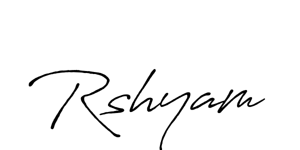 Also You can easily find your signature by using the search form. We will create Rshyam name handwritten signature images for you free of cost using Antro_Vectra_Bolder sign style. Rshyam signature style 7 images and pictures png