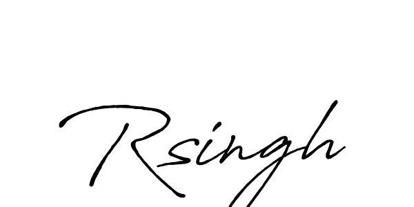 Use a signature maker to create a handwritten signature online. With this signature software, you can design (Antro_Vectra_Bolder) your own signature for name Rsingh. Rsingh signature style 7 images and pictures png