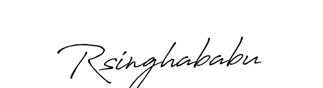 Make a beautiful signature design for name Rsinghababu. With this signature (Antro_Vectra_Bolder) style, you can create a handwritten signature for free. Rsinghababu signature style 7 images and pictures png