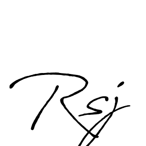 Also we have Rsj name is the best signature style. Create professional handwritten signature collection using Antro_Vectra_Bolder autograph style. Rsj signature style 7 images and pictures png