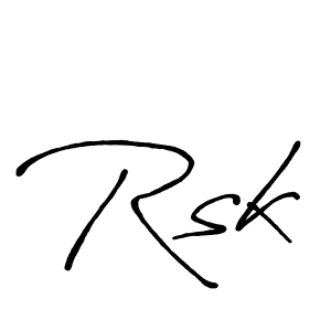 How to make Rsk name signature. Use Antro_Vectra_Bolder style for creating short signs online. This is the latest handwritten sign. Rsk signature style 7 images and pictures png