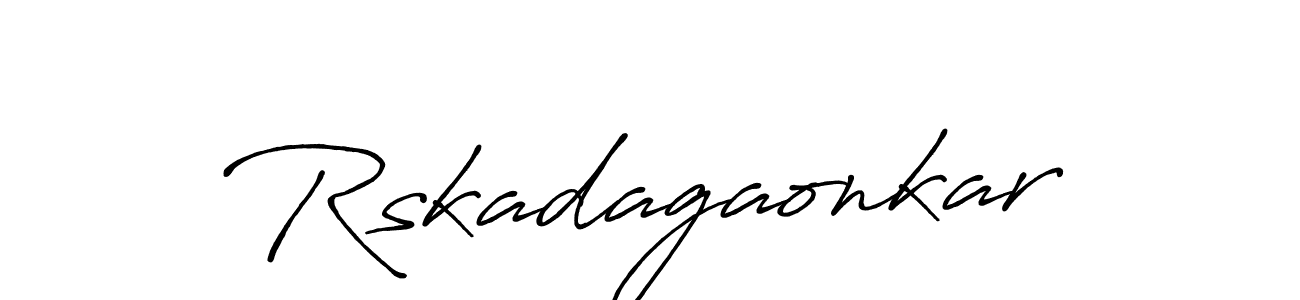 The best way (Antro_Vectra_Bolder) to make a short signature is to pick only two or three words in your name. The name Rskadagaonkar include a total of six letters. For converting this name. Rskadagaonkar signature style 7 images and pictures png