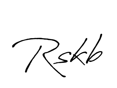 Make a beautiful signature design for name Rskb. With this signature (Antro_Vectra_Bolder) style, you can create a handwritten signature for free. Rskb signature style 7 images and pictures png