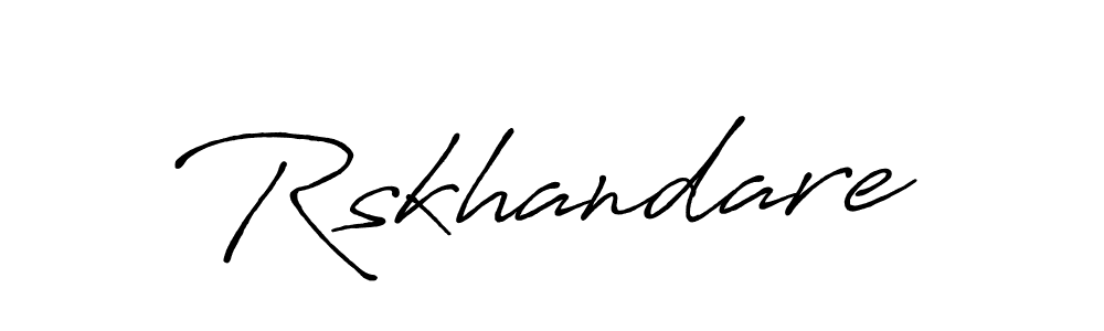 Rskhandare stylish signature style. Best Handwritten Sign (Antro_Vectra_Bolder) for my name. Handwritten Signature Collection Ideas for my name Rskhandare. Rskhandare signature style 7 images and pictures png