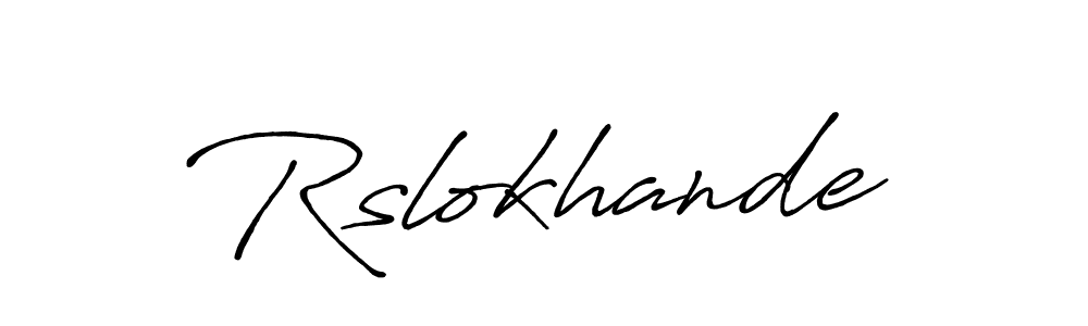 Rslokhande stylish signature style. Best Handwritten Sign (Antro_Vectra_Bolder) for my name. Handwritten Signature Collection Ideas for my name Rslokhande. Rslokhande signature style 7 images and pictures png