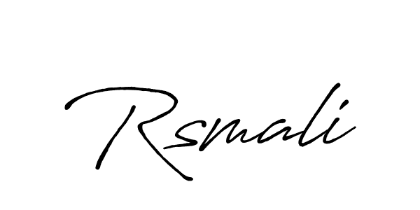 It looks lik you need a new signature style for name Rsmali. Design unique handwritten (Antro_Vectra_Bolder) signature with our free signature maker in just a few clicks. Rsmali signature style 7 images and pictures png