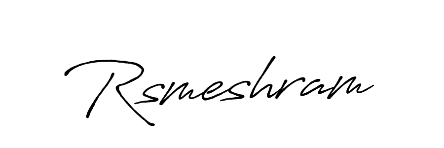 Make a beautiful signature design for name Rsmeshram. With this signature (Antro_Vectra_Bolder) style, you can create a handwritten signature for free. Rsmeshram signature style 7 images and pictures png