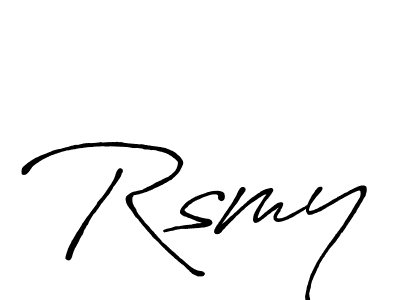 You should practise on your own different ways (Antro_Vectra_Bolder) to write your name (Rsmy) in signature. don't let someone else do it for you. Rsmy signature style 7 images and pictures png