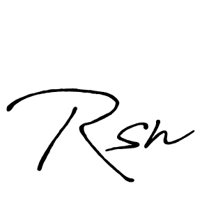 Make a beautiful signature design for name Rsn. With this signature (Antro_Vectra_Bolder) style, you can create a handwritten signature for free. Rsn signature style 7 images and pictures png