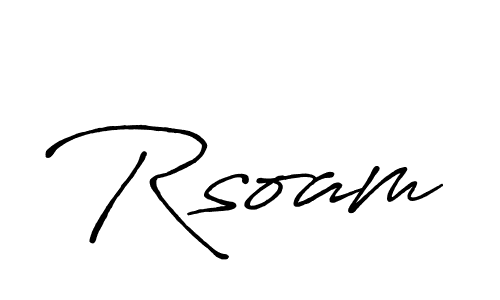 The best way (Antro_Vectra_Bolder) to make a short signature is to pick only two or three words in your name. The name Rsoam include a total of six letters. For converting this name. Rsoam signature style 7 images and pictures png